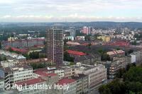 Nová radnice - pohled z vyhlídkové věže, Ostrava