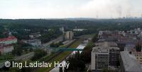 Nová radnice - pohled z vyhlídkové věže, Ostrava