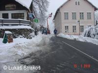 Úklid sněhu na Hukvaldech
