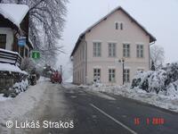 Úklid sněhu na Hukvaldech