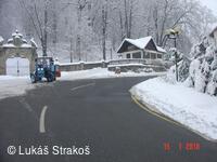 Úklid sněhu na Hukvaldech