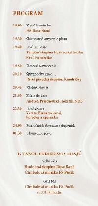 Program IX. Slovenského plesu