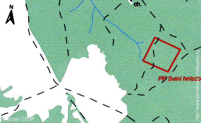 Sviní Hnízdo - mapa