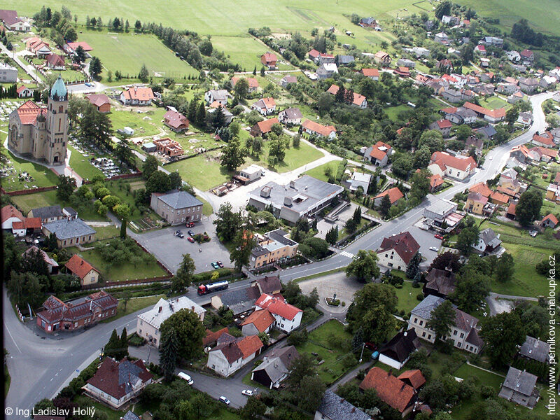 Hodslavice, letecký snímek