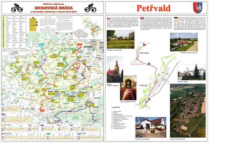 Cykloturistické trasy Moravská Brána - Petřvald