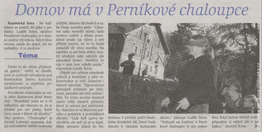 Pardubický deník: Domov má v Perníkové chaloupce